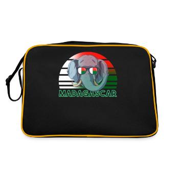 Madagaskar - Retro Tasche - Schwarz/Gold - Hinten