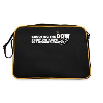 Archery long bow compound bow - Retro Bag - black/gold - Back