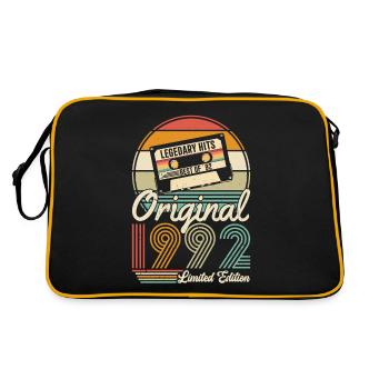 Einzigartiges 1992 Vintage Geburtstagsdesign Retro - Retro Tasche - Schwarz/Gold - Hinten