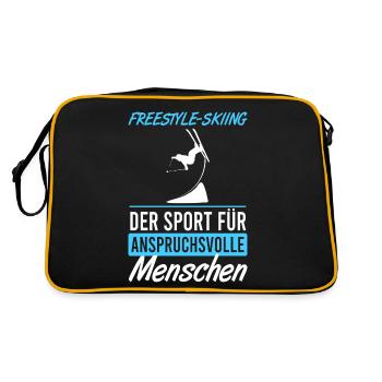 Freestyle-skiing – pure sport art - Retro Bag - black/gold - Back