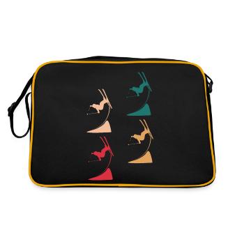 Colorful Masters of the Skies - Ski Freestyle Extravaganza - Retro Bag - black/gold - Back
