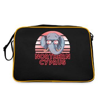 Nordzypern - Retro Tasche - Schwarz/Gold - Hinten