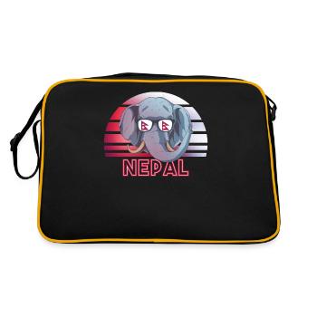 Nepal - Retro Bag - black/gold - Back