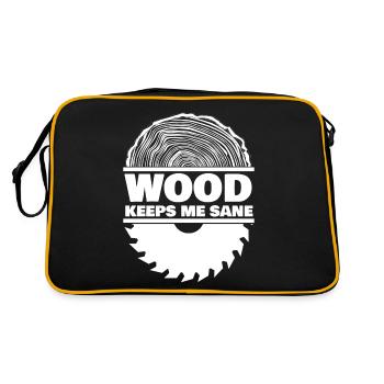 Bois de chauffage Bois de bûcheron - Sac Retro - noir/or - Dos