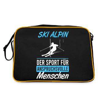 Elite Alpine Skiing Style Gift - Retro Bag - black/gold - Back
