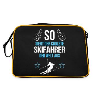 World's Best Skier Look Gift - Retro Bag - black/gold - Back