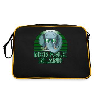 Norfolkinsel - Retro Tasche - Schwarz/Gold - Hinten