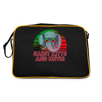 Saint Kitts and Nevis - Retro Bag - black/gold - Back