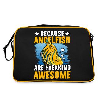 Because Angelfish are freaking Awesome - Retro Bag - black/gold - Back
