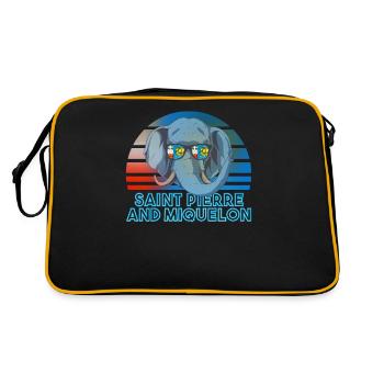 Saint Pierre and Miquelon - Retro Bag - black/gold - Back