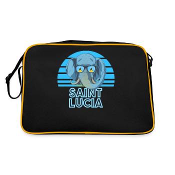 Sainte-Lucie - Sac Retro - noir/or - Dos