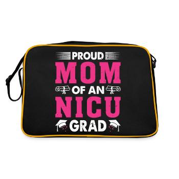 Proud Mom of an Nicu Graduate Grad Nicu Mom - Retro Bag - black/gold - Back