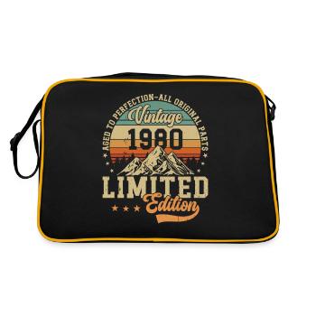 Vintage 1980 Legends - Retro Tasche - Schwarz/Gold - Hinten