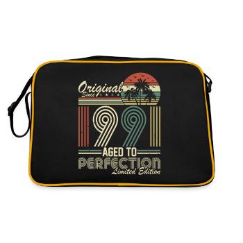 Vintage 1991 Legends Tee - Retro Tasche - Schwarz/Gold - Hinten