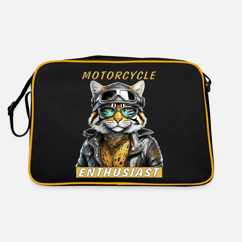 KATZE LEDERJACKE MOTORCYCLE ENTHUSIAST Retro Tasche