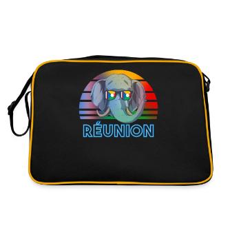 Réunion - Sac Retro - noir/or - Dos