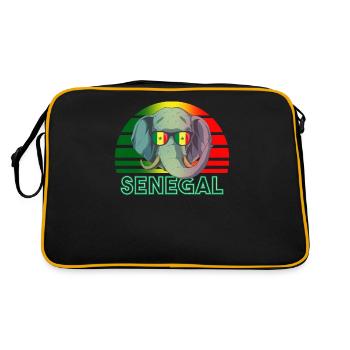 Sénégal - Sac Retro - noir/or - Dos