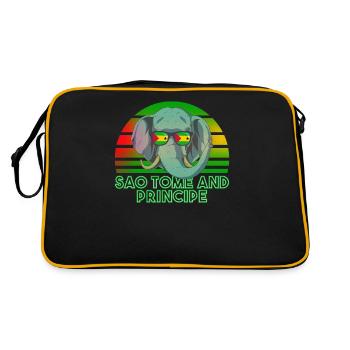 Sao Tomé et Principe - Sac Retro - noir/or - Dos