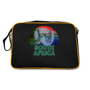 Afrique du Sud - Sac Retro - noir/or - Dos