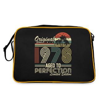 Legendary 1978 Vintage Birthday Gift - Retro Tasche - Schwarz/Gold - Hinten