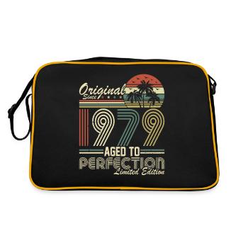 Vintage 1979 - Retro Birthday Gift Idea - Retro Tasche - Schwarz/Gold - Hinten