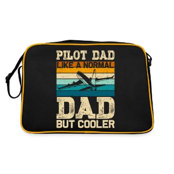 Pilot Dad Like Normal Dad for Men Aviation Pilot - Retro Bag - black/gold - Back