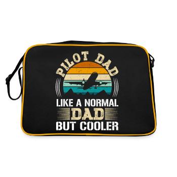 Pilot Dad Like Normal Dad for Men Aviation Pilot - Retro Bag - black/gold - Back