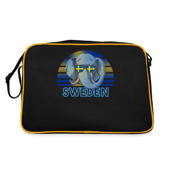 Suède - Sac Retro - noir/or - Dos