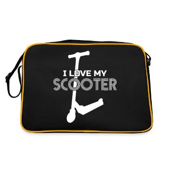 Scooter Rider Kick Scooter - Retro Bag - black/gold - Back