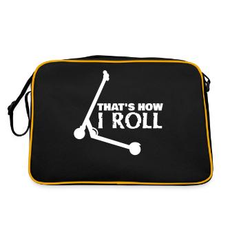Kick Scooter Scooter - Retro Bag - black/gold - Back
