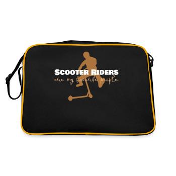 Kick Scooter Scooter Rider Kick Skater Scooter - Retro Bag - black/gold - Back