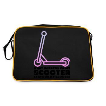 Scooter Rider Kick Skater Scooter Kick Scooter - Retro Bag - black/gold - Back