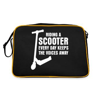 Stunt Scooter Kick Scooter Rider - Retro Bag - black/gold - Back
