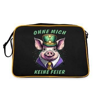 Cochon PAS DE CÉLÉBRATION SANS MOI - Sac Retro - noir/or - Dos