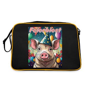 BÊTE DE CÉLÉBRATION DE COCHON - Sac Retro - noir/or - Dos