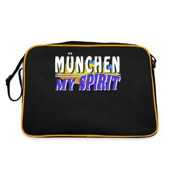 MUNICH MY SPIRIT - Retro Bag - black/gold - Back