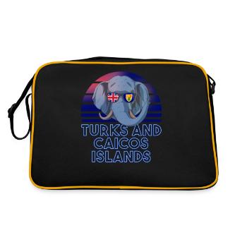 Turks and Caicos Islands - Retro Bag - black/gold - Back