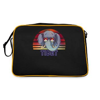 Tibet - Retro Tasche - Schwarz/Gold - Hinten