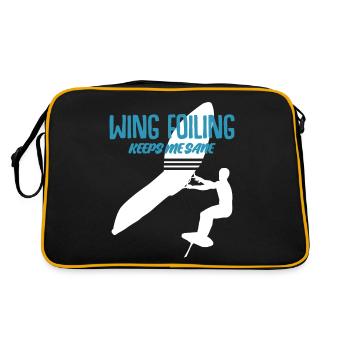 Wing Foiling Wing Surfing Winging - Retro Bag - black/gold - Back