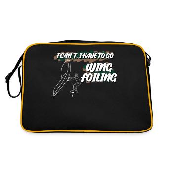 Wing Foiling Winging Wingsurfing - Retro Bag - black/gold - Back