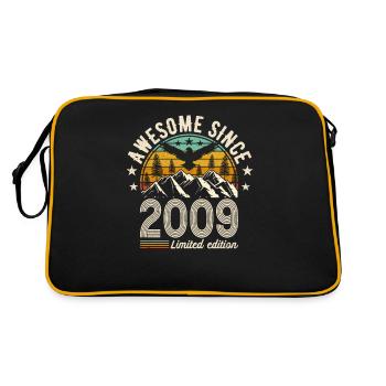 Vintage 2009: Retro Birthday Legend - Retro Tasche - Schwarz/Gold - Hinten