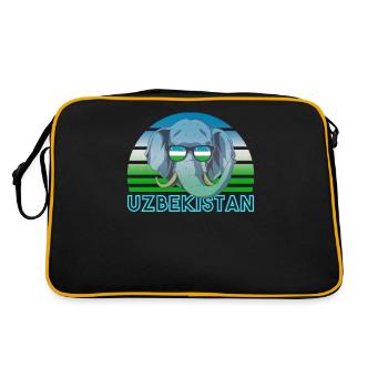 Ouzbékistan - Sac Retro - noir/or - Dos