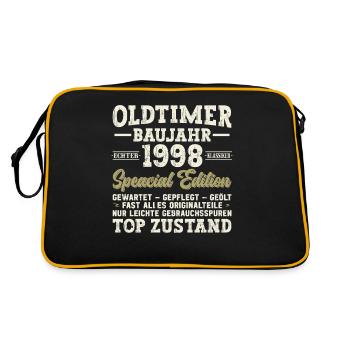 Vintage 1998 Legend - Retro Birthday Gift - Retro Tasche - Schwarz/Gold - Hinten