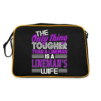 Lineman Lineman's Wife Is Tougher - Retro Bag - black/gold - Back