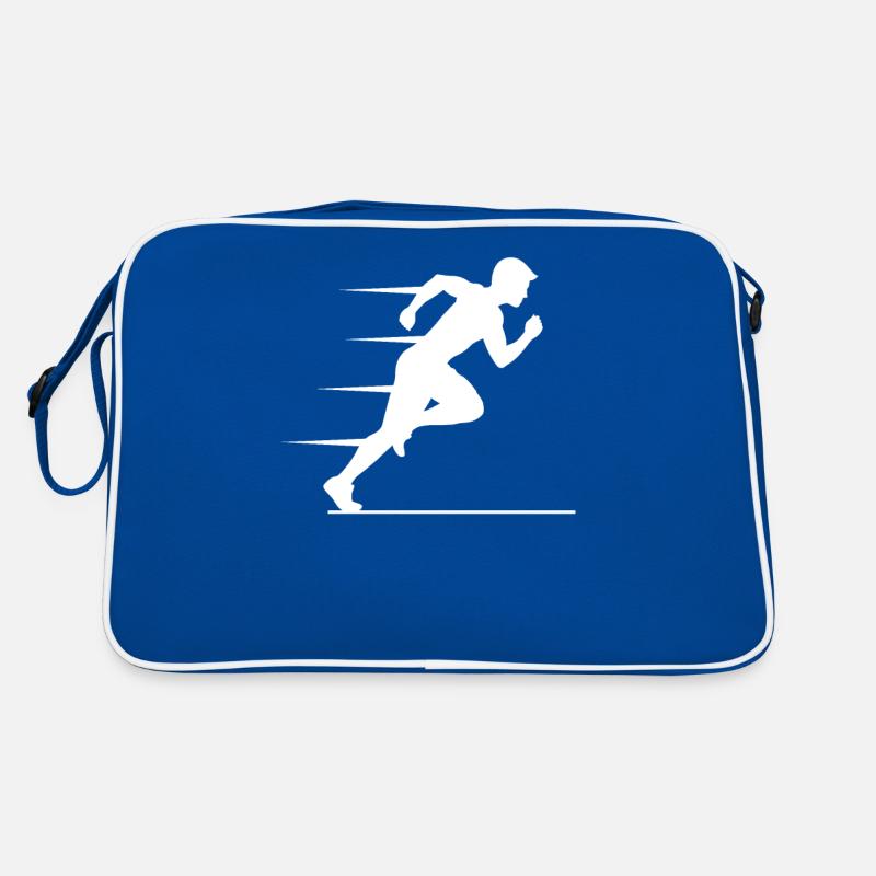 Schneller Sprinter Dynamik Leichtathletik Retro Tasche