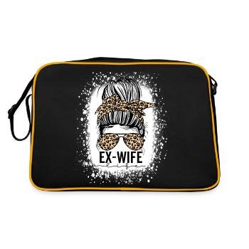 Ex Femme Drôle Divorce Désordonné Chignon Léopard Bandana - Sac Retro - noir/or - Dos
