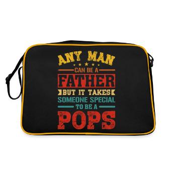 Father Someone Pops Father's Day Father Gifts - Retro Tasche - Schwarz/Gold - Hinten