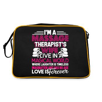 Massage Therapist Massage Therapist's Wife - Retro Bag - black/gold - Back