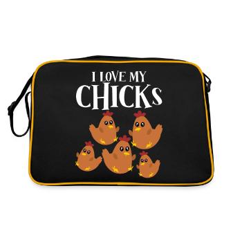 Volaille Éleveur Poulet Poulets de ferme - Sac Retro - noir/or - Dos