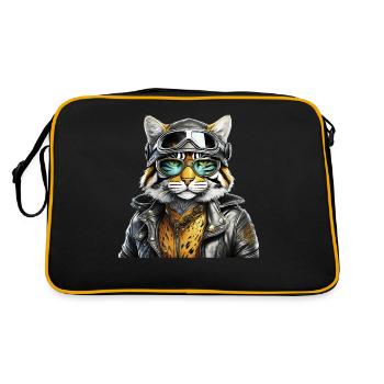 LUNETTES DE VESTE EN CUIR DE CHAT - Sac Retro - noir/or - Dos